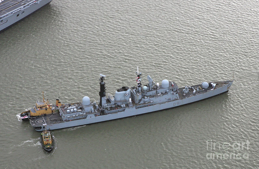 Boat Photograph - HMS Nottingham Portsmouth Naval Base, England 2007 by Glenn Harvey