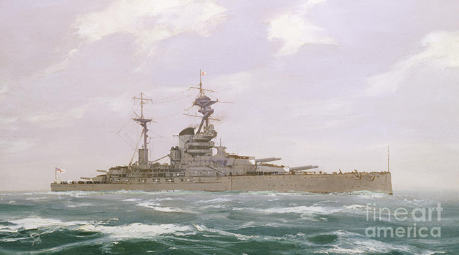 HMS Resolution, 1923 Painting by Duff Tollemache