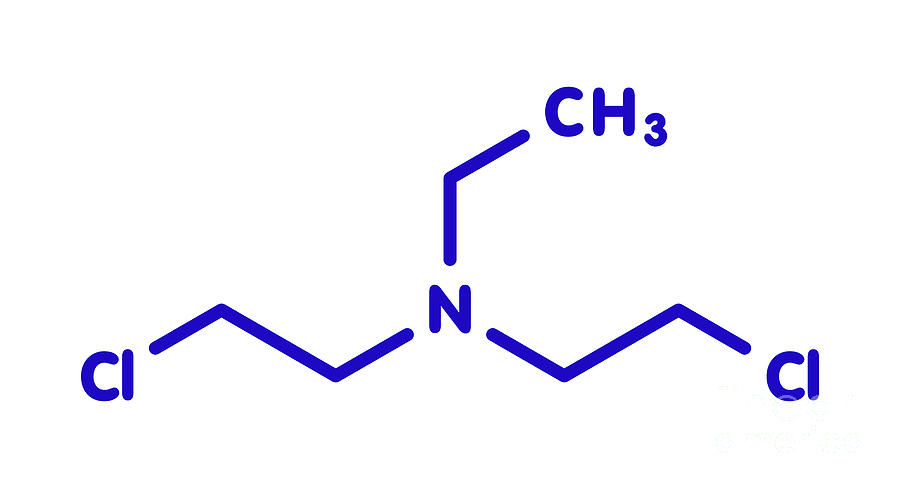 Nitrogen Photograph - Hn1 Nitrogen Mustard Molecule by Molekuul/science Photo Library