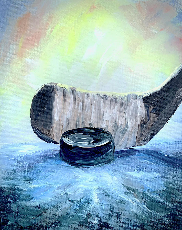 Mario Lemieux Painting - Hockey Time by Steph Moraca