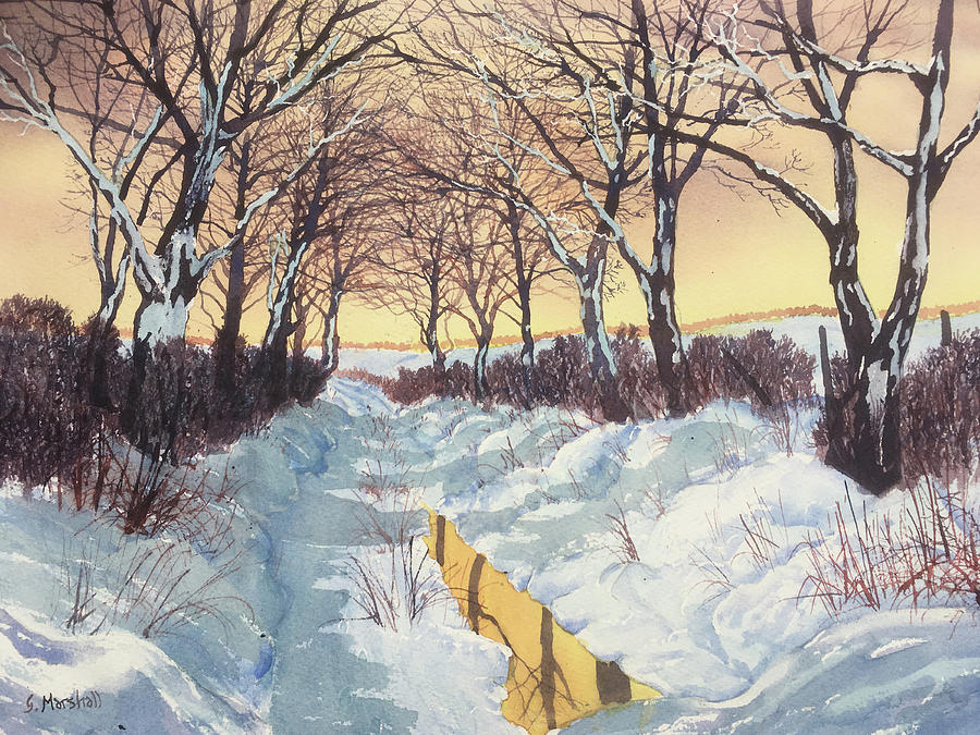 Winter Painting -  Tunnel in Winter by Glenn Marshall