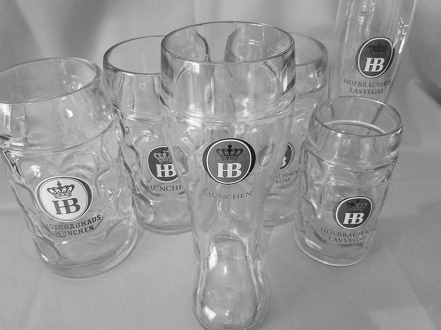 Hofbrau glasses Photograph by Darrell Foster