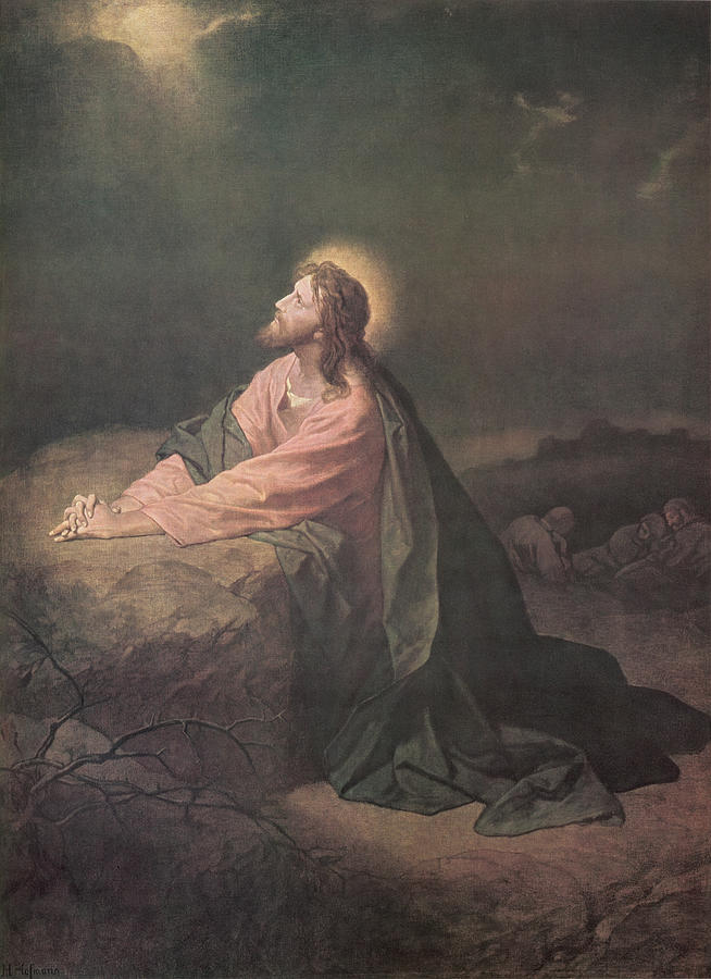 Jesus Christ Mixed Media - Hofmann-christ In The Garden Of Gethsemane by Portfolio Arts Group