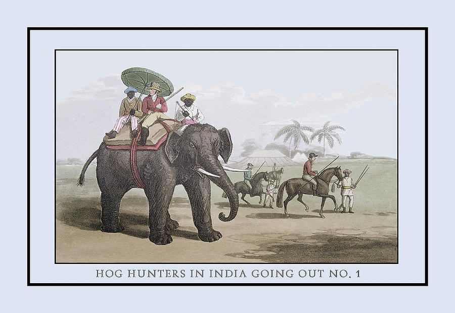 Hog Hunters in India Going Out, No. 1 Painting by Mathew Dubourg