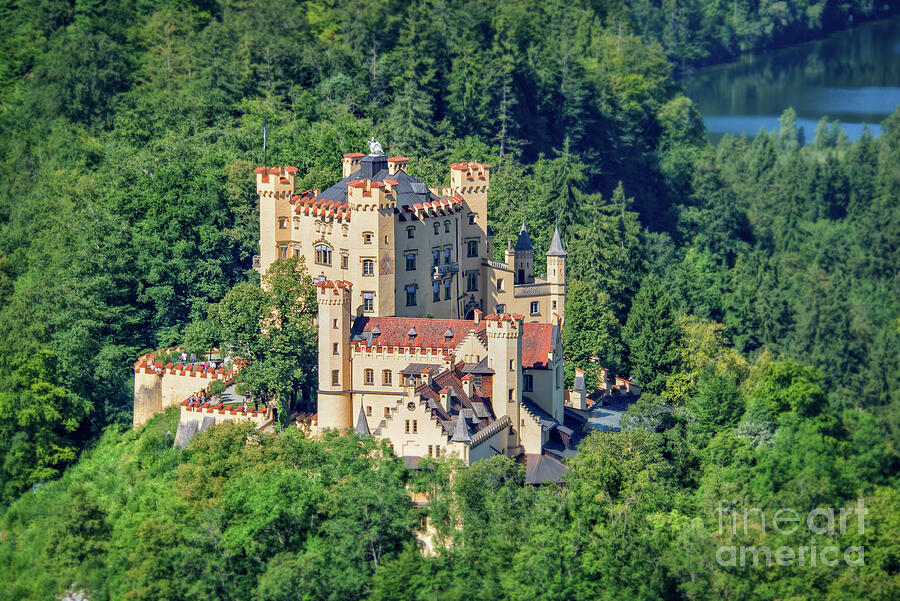 Romanesque Photograph - Hohenschwangau castle by Delphimages Photo Creations