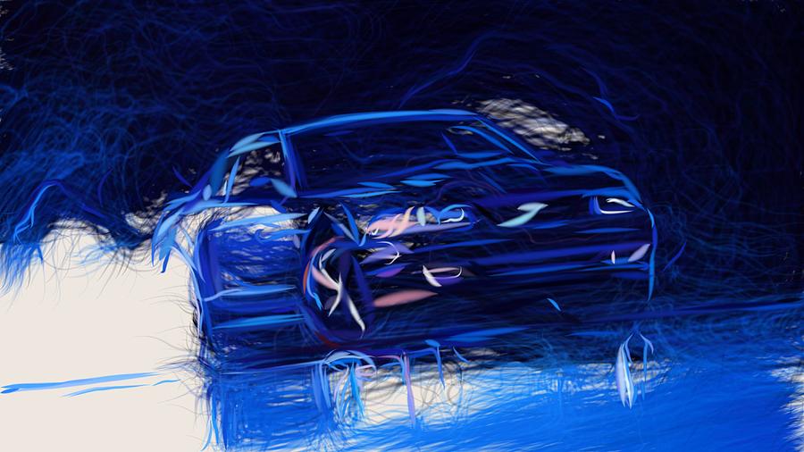 Holden Monaro Coupe Draw Digital Art by CarsToon Concept