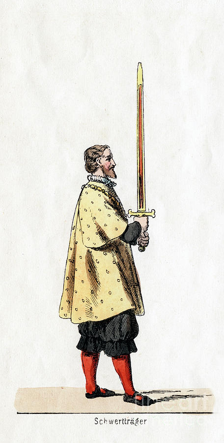 Holder Of A Sword, Costume Design Drawing by Print Collector