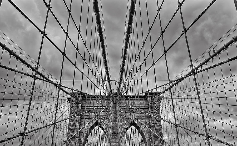 Brooklyn Bridge Photograph - Holding The Brooklyn Bridge by Sunil Kulkarni
