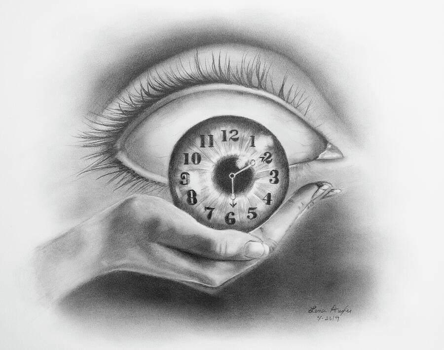 Holding Time Drawing by Lena Auxier Pixels