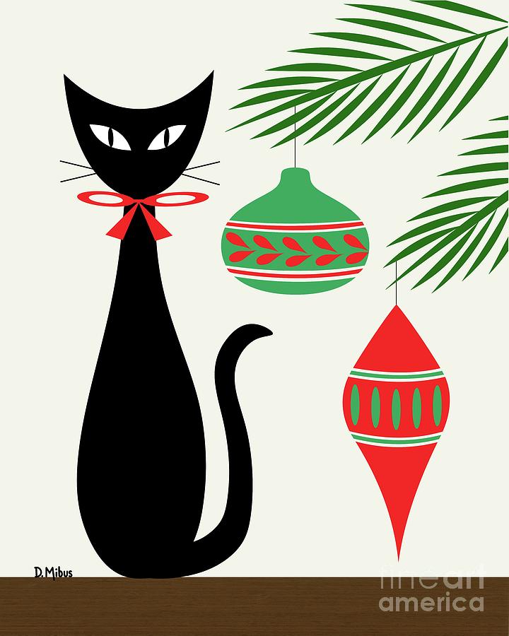 Holiday Cat 1 by Donna Mibus Holiday Cat 1 by Donna Mibus