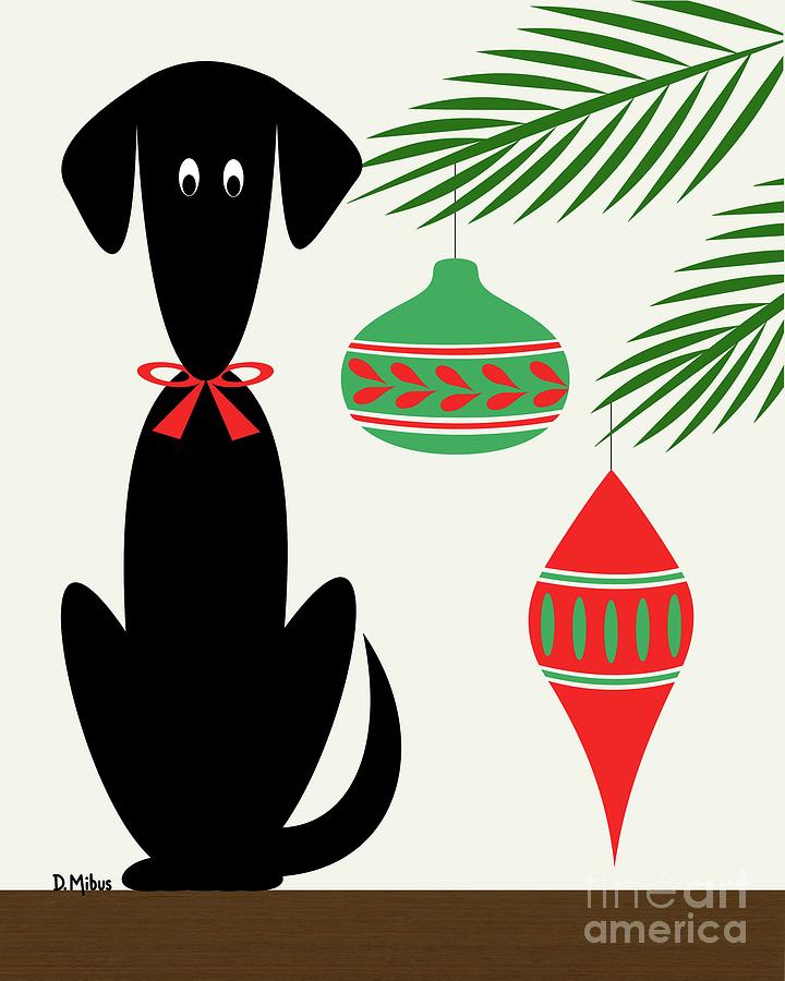 Holiday Dog 1 by Donna Mibus Holiday Dog 1 by Donna Mibus