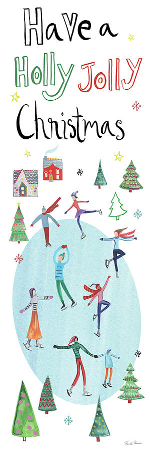 Christmas Drawing - Holiday Festivities II Panel by Farida Zaman