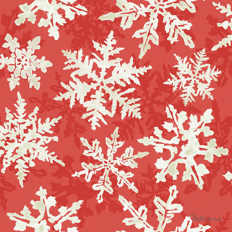 Christmas Painting - Holiday Flora Pattern Viia by Beth Grove