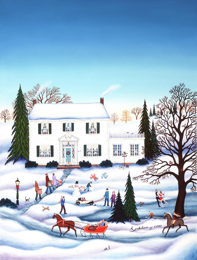 Holiday Home Painting by Kathy Jakobsen - Fine Art America