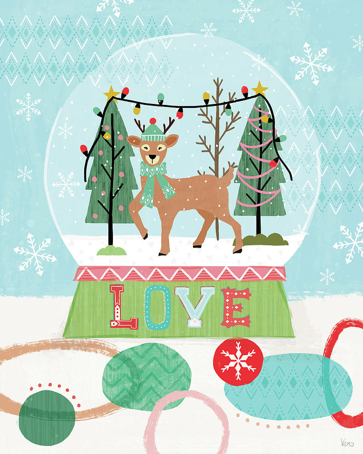 Animal Drawing - Holiday Love II by Veronique Charron