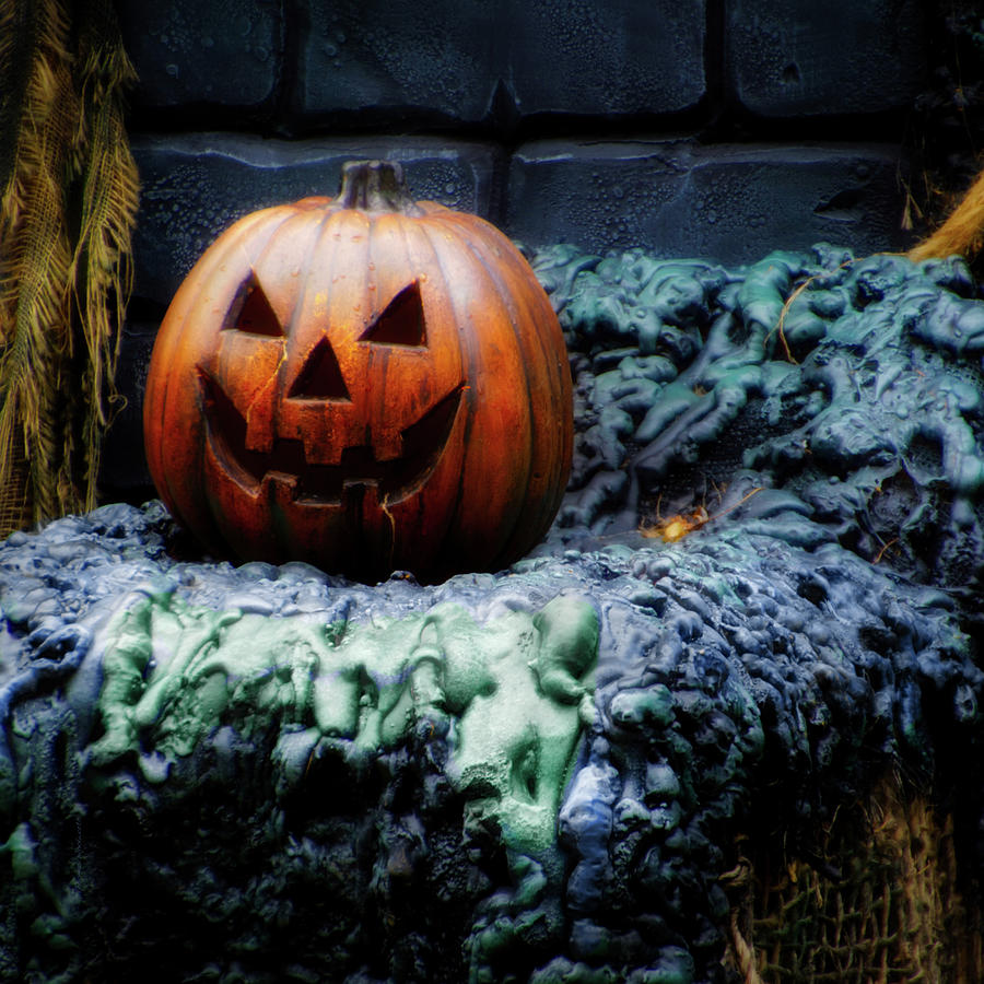 Holiday Time Halloween Jack O Lantern SQ Format Photograph by Thomas Woolworth