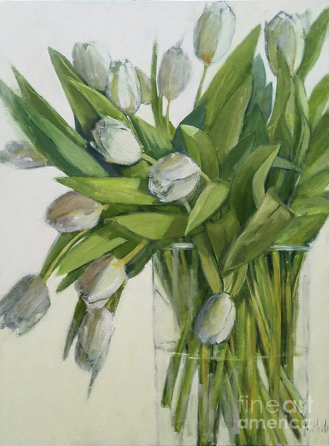 Holland Tulips Painting by Mary Hubley