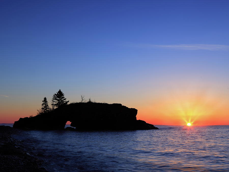 Hollow Rock at sunrise Photograph by Alex Nikitsin Pixels