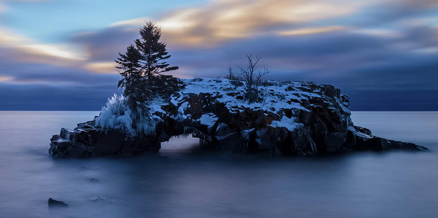 Hollow Rock Winter Photograph by Joe Kopp
