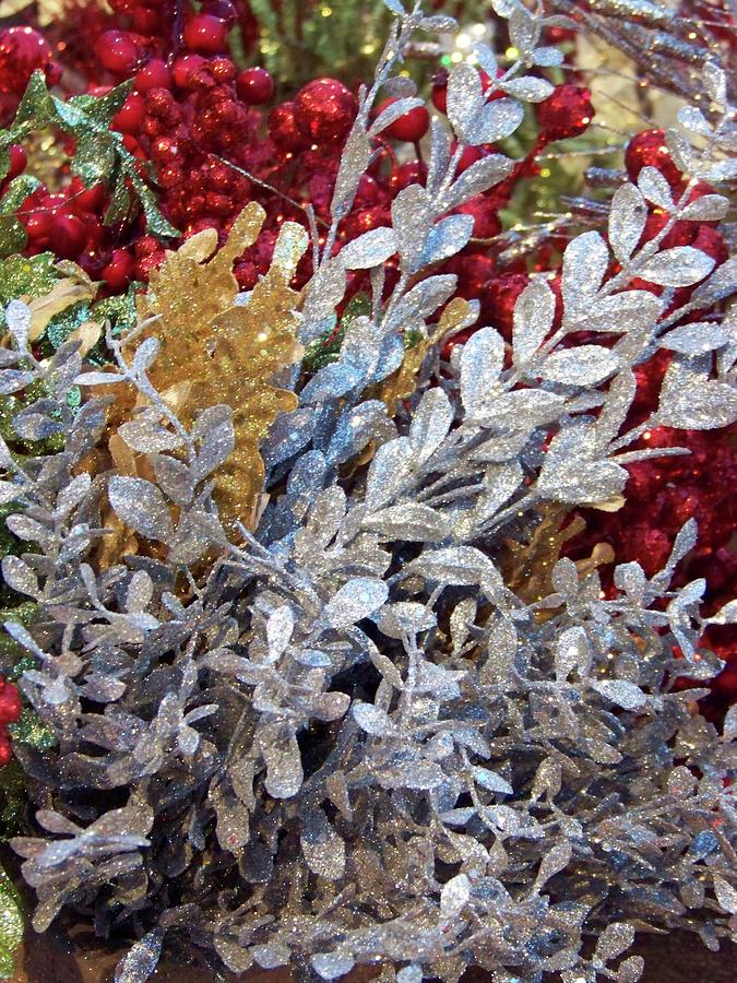 Holly and Glittering Leaves  Photograph by Julie Rauscher
