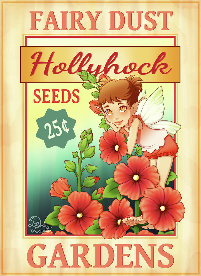 Fairy Digital Art - Hollyhock Seeds by Dalliann