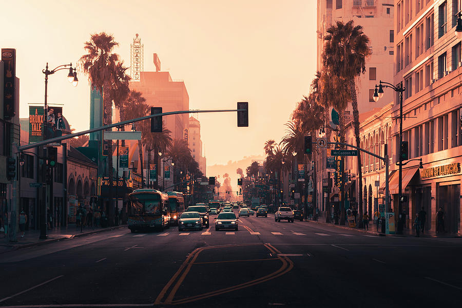 Hollywood Boulevard at Sunset Photograph by Chris Cook - Fine Art America
