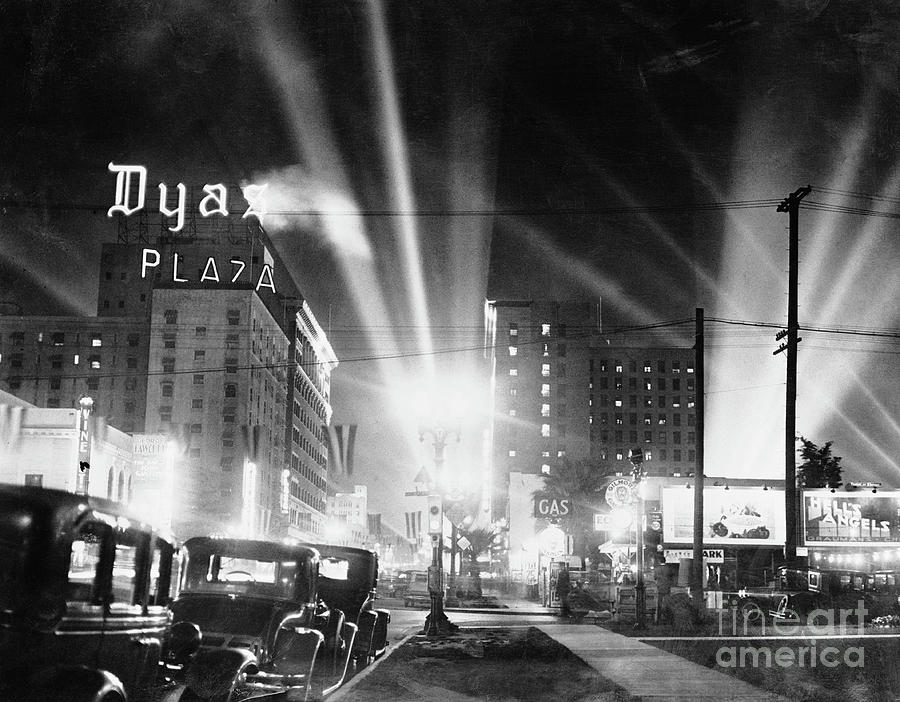 Hollywood Boulevard At Night Photograph by Bettmann