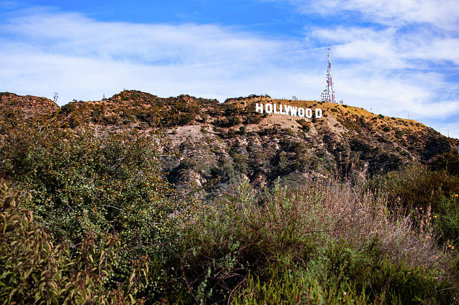 America Photograph - Hollywood California Sign in the Hills by Gregory Ballos