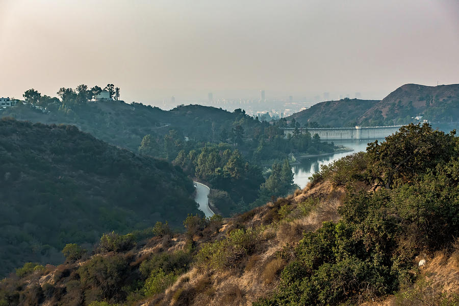Hollywood Hills And Surrounding Landscape Near Los Angeles Photograph by Alex Grichenko