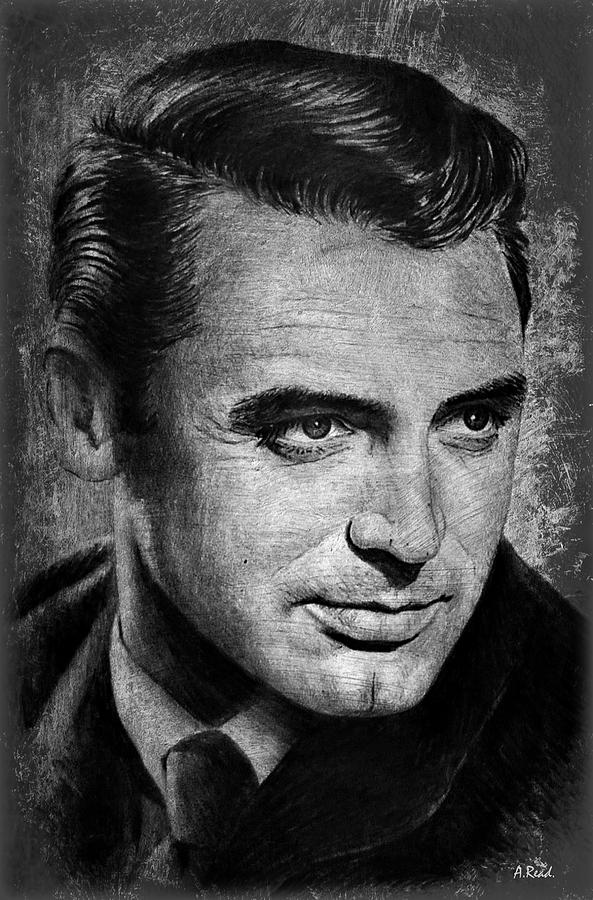 Hollywood Legends Cary Grant Drawing by Andrew Read