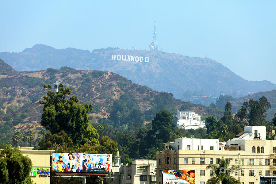 Hollywood Sign Color Photograph by John Rizzuto