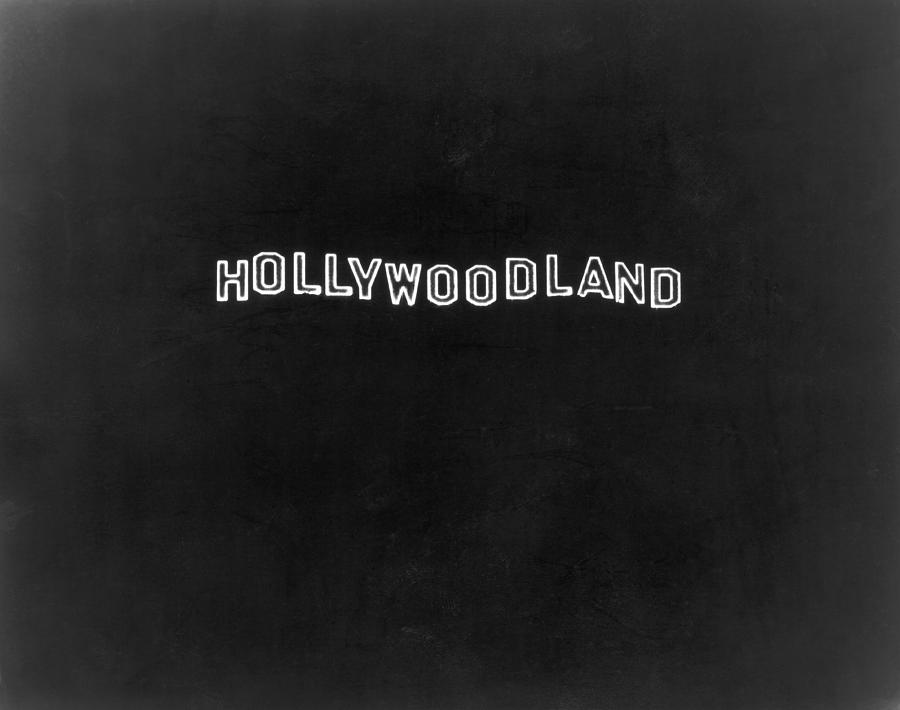 Hollywood Sign, Original Sign Lit At Photograph by Michael Ochs Archives