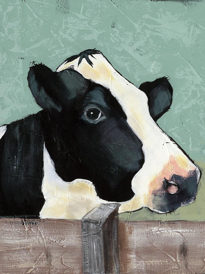 Holstein Cow I Painting by Jade Reynolds