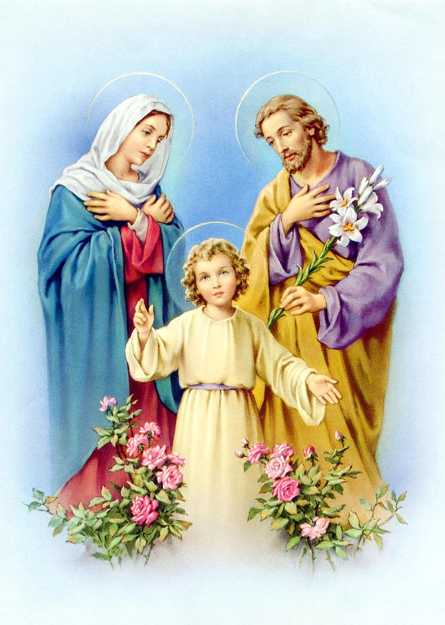 Holy Family and Roses Photograph by Munir Alawi