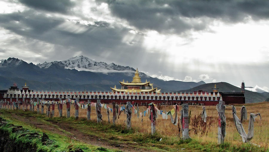 Holy Light Over Tagong Monastery Photograph by Winters Zhang