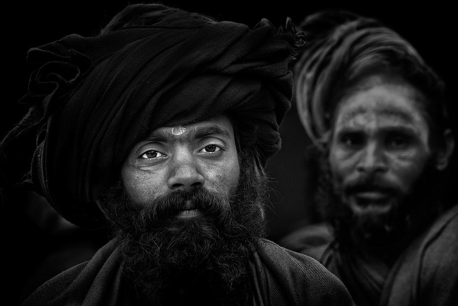 Holy Men. Kumbha Mela. Allahabad Photograph by Giovanni Cavalli