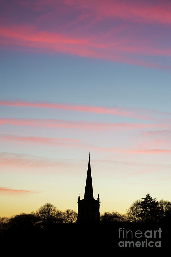 Holy Trinity Church after Sunset Silhouette Photograph by Tim Gainey