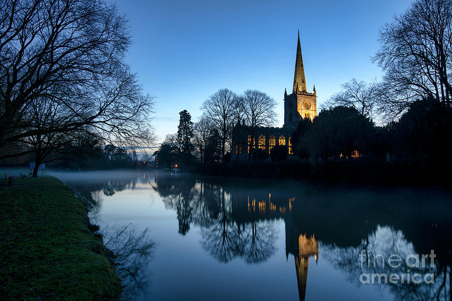 Winter Photograph - Holy Trinity Church at Christmas  by Tim Gainey