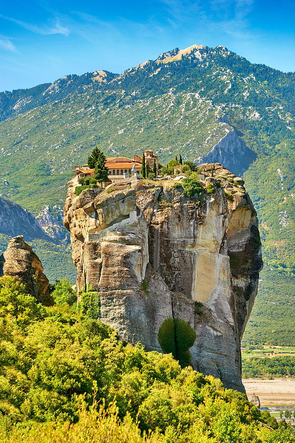 Nature Photograph - Holy Trinity Monastery, Meteora, Greece by Jan Wlodarczyk