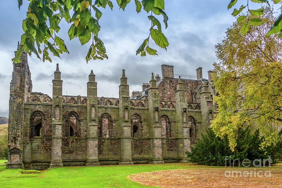 Holyrood Abbey In Autumn Photograph by Elizabeth Dow