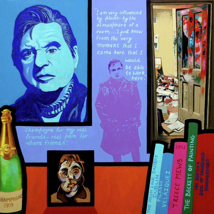 Portrait Painting - Homage To Francis Bacon  by John  Nolan