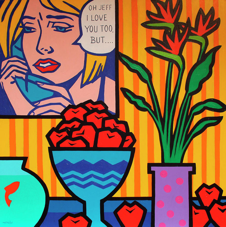 Flower Digital Art - Homage To Lichtenstein And Wesselman by John Nolan