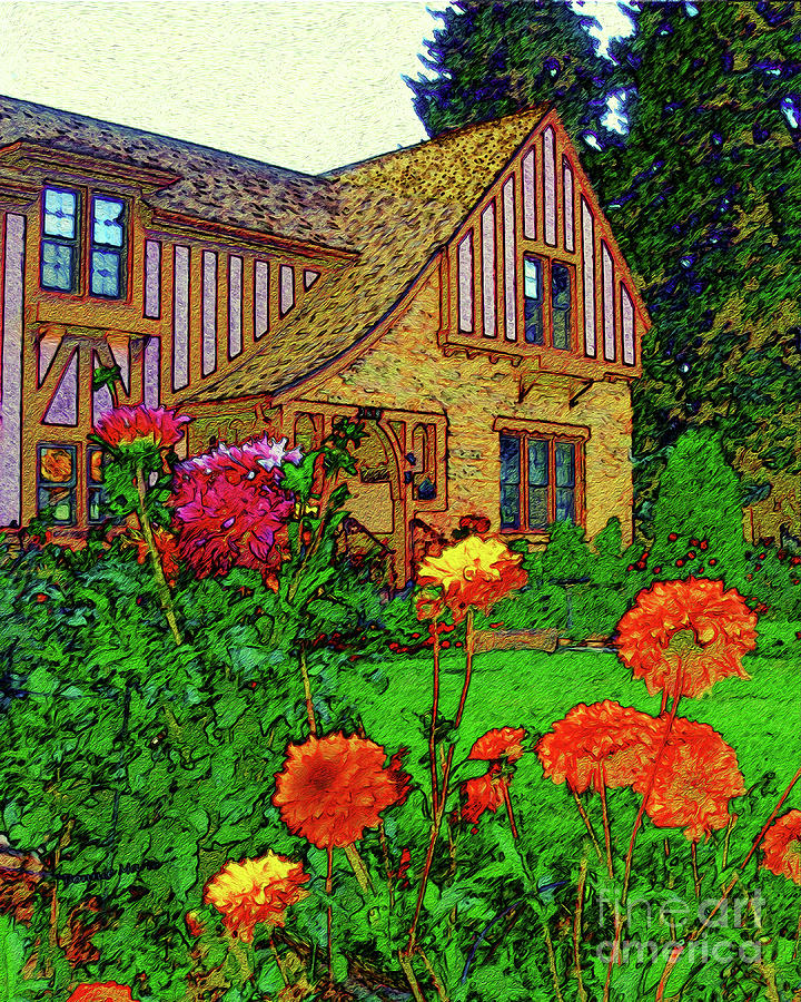 Impressionism Painting - Home and Garden by Bonnie Marie