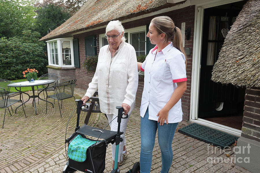 Home Care Nursing Photograph by Arno Massee/science Photo Library