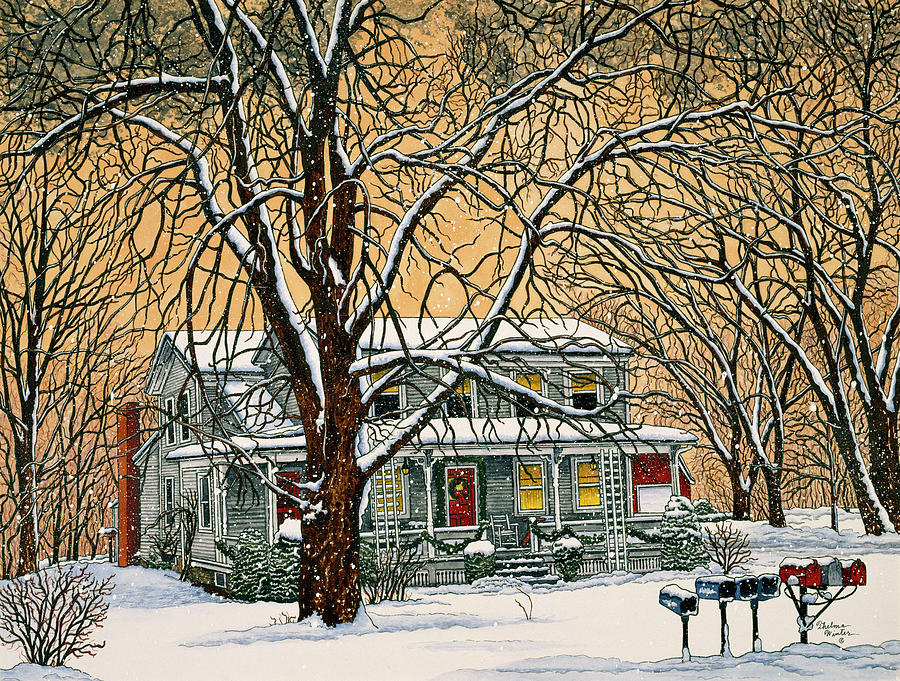 Home For The Holidays Painting by Thelma Winter | Fine Art America