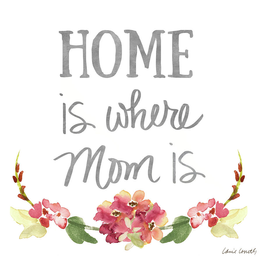 Holiday Painting - Home Is Where Mom Is by Lanie Loreth