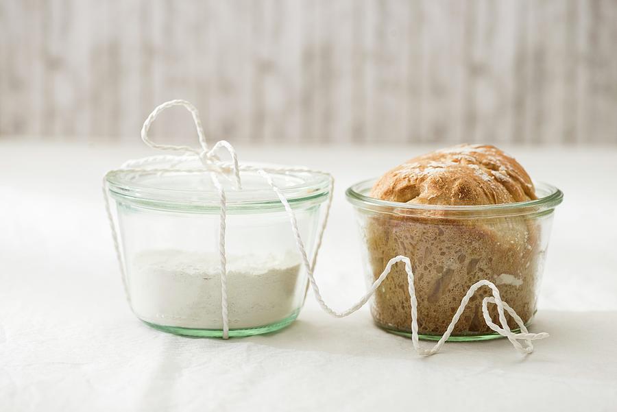 Home-made Bread In A Jar And Dry Ingredient Mix Photograph by Sauer, Brigitte