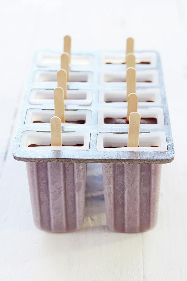 Home-made Chocolate Ice Lollies Photograph by Silvia Palma Photography