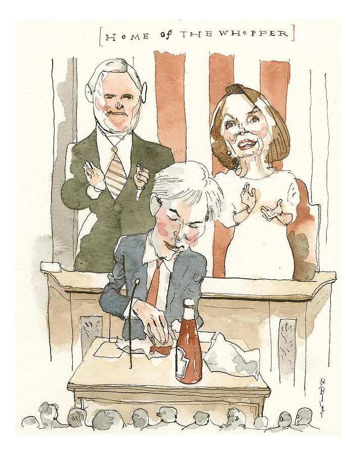 Home of the Whopper Painting by Barry Blitt