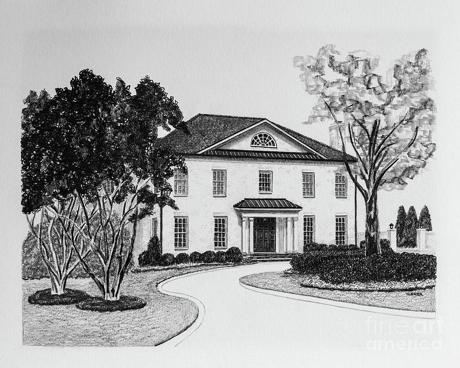 Architecture Drawing - Home Portrait 3002 by Robert Yaeger